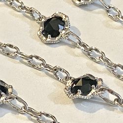 TACORI 925 18k Black Onyx Station necklace