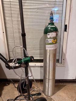 full set tank roller and regulator and tubing