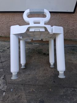 Shower Chair with Back and Adjustable Legs