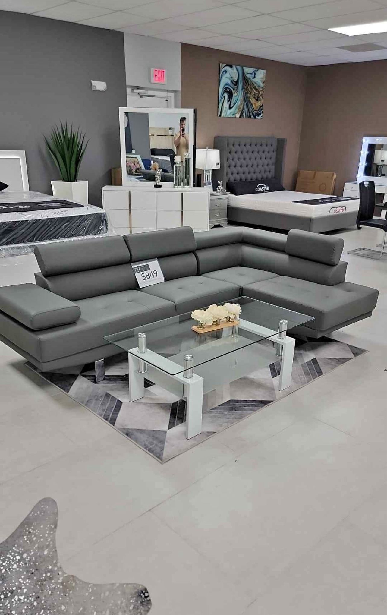 Brand New Gray Sectional- Shop Now Pay Later