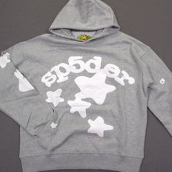 sp5der Gray Hoodie 