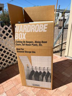 Wardrobe Box with hanger bar