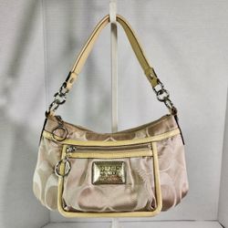 COACH 14562 Signature Poppy Op Art Purse & matching wristlet 