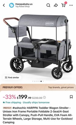 HARPPA Toddler Wagon Stroller with Canopy