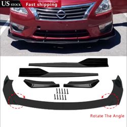 New For Nissan Versa Front Bumper Lip Chin Spoiler Body Kit Splitter Side Skirt (C152)(C152)