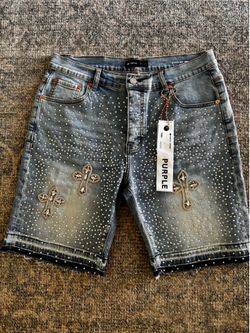 Purple Jeans Shorts
