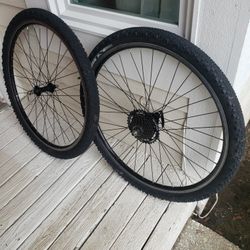 Pair 26 Bicycle Wheels 