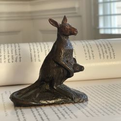 Vintage Almar Metal Arts Co Point Marion, PA  kangaroo Statue