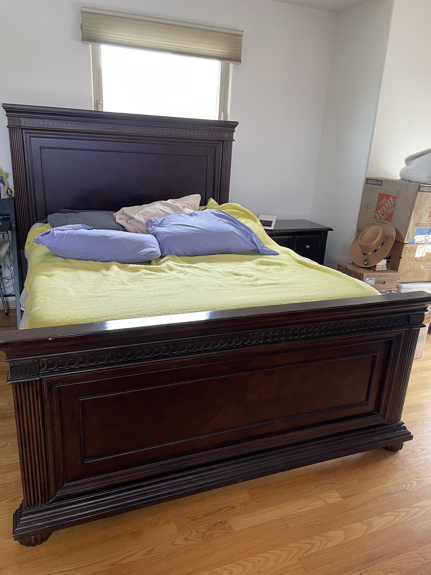 Full/Queen Headboard And Footboard Wood Frame