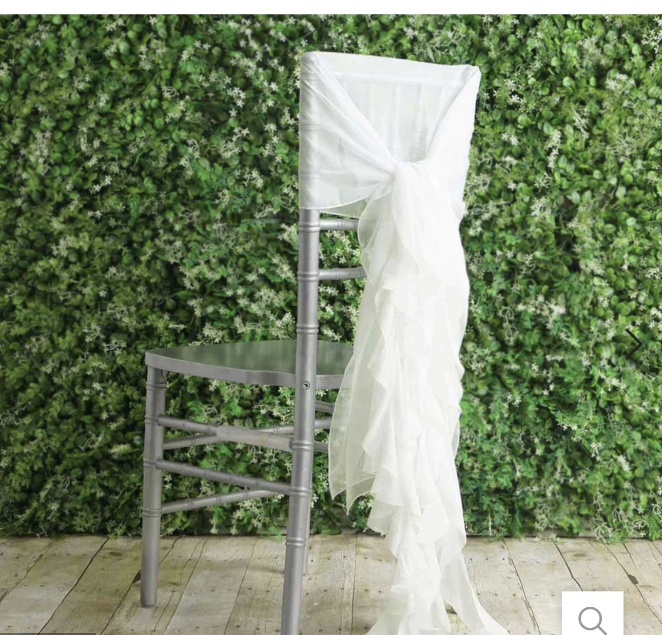 White Chiffon Chair Cashes