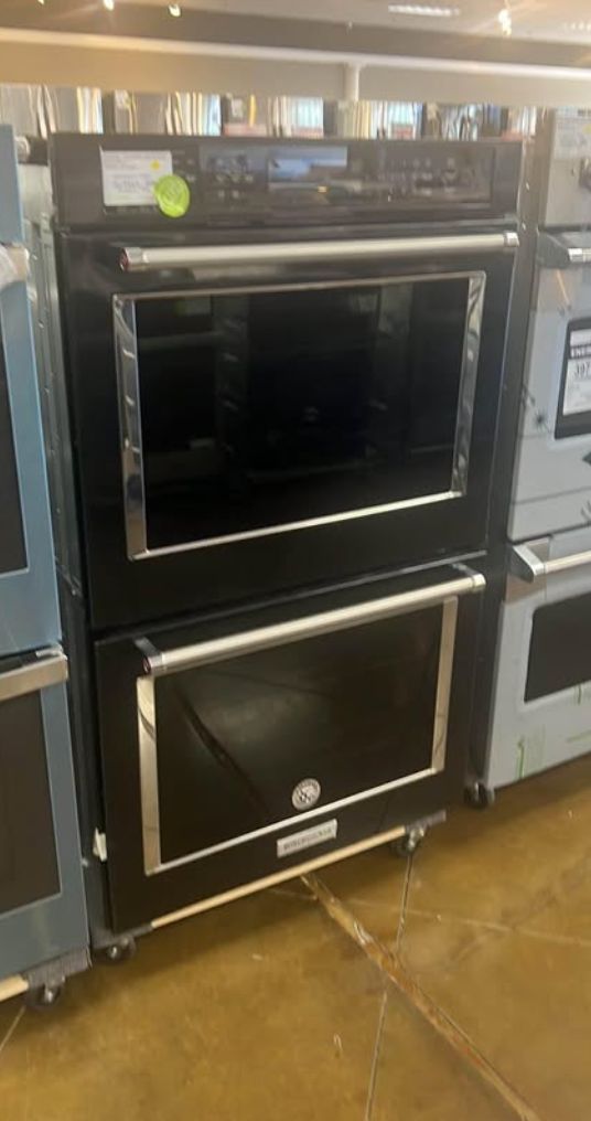 Double Wall Oven Black Color KitchenAid 30 Inch Wide