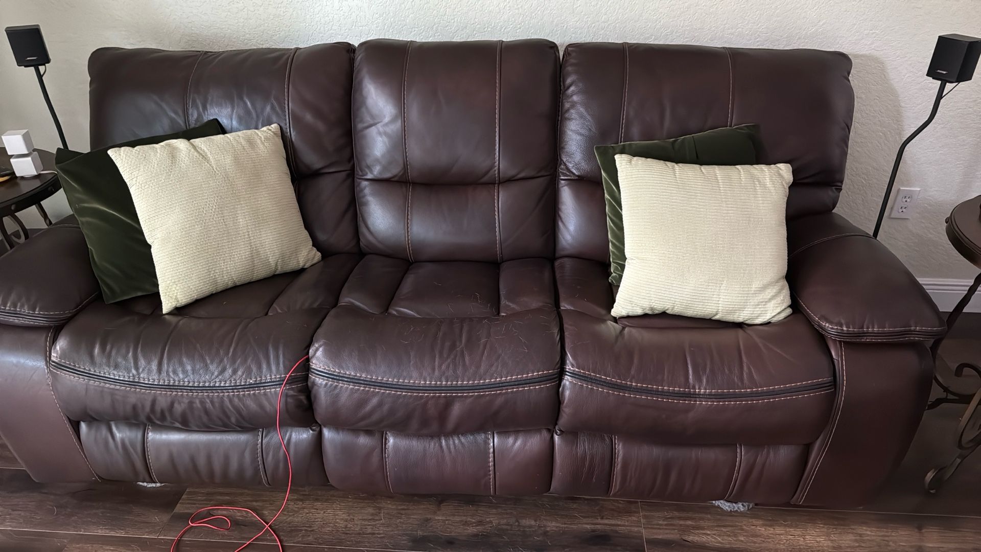 Reclining Leather Sofa And Reclining Chair Set