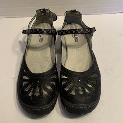 JBU by Jambu Womens Wildflower Encore Comfort Shoe Sz 8.5M black Mary Jane Flats New With Defects 