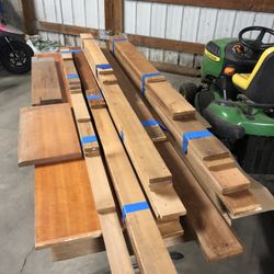 Cedar Trim Boards, A Cedar Veneer Plywood Plank, With 2 Thick Pieces Of Cedar Scraps!! (window Sill)