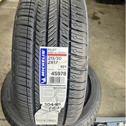 New Tires 215/50R17 Michelin Pilot Sport All Season 4 For Sale, Free Alignment Inspection WE FINANCE