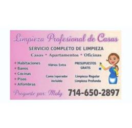 Limpieza de casas y apartamentos