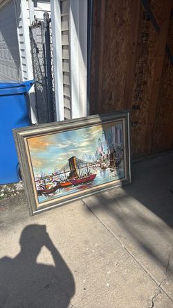 Harbor Painting Original