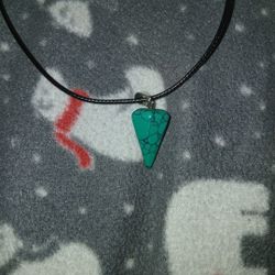 Clasp Turquoise Color Pendant Black Cord Necklace
