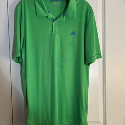 Adidas Men's Vibrant Green Polo Size L