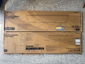 2 Commercial Electric  1 ft. x 4 ft. 4000 Lumens Dimmable Integrated LED Flat Panel Ceiling Flush Mount Fixture