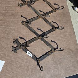VINTAGE Wrought Iron Expandable Wall Hooks