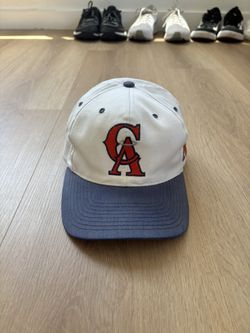 Vintage California Angels White/Navy SnapBack Hat Cap