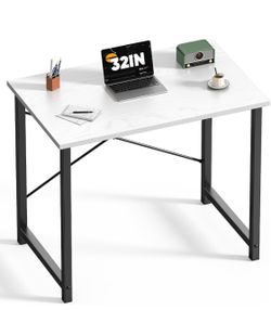 32-Inch White Computer Desk