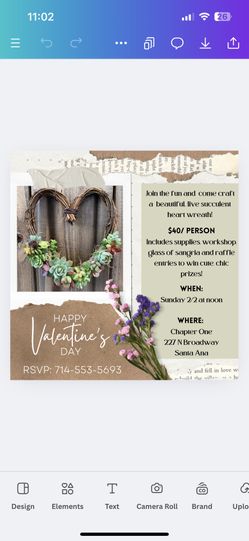 Valentines Day Succulent Workshop