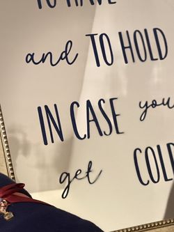 Winter Wedding Signage- Mirror