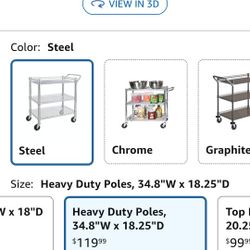 Steel Kitchen Cart