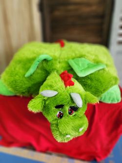 Green Dragon Pillow Pet Plush Stuffed Animal