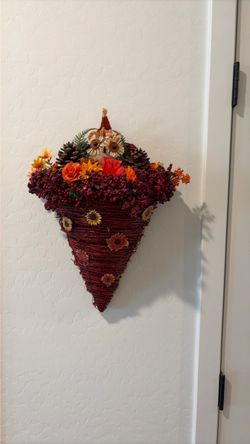 Fall floral hanging basket