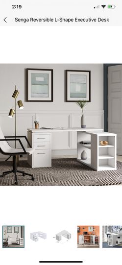 New White L-Shaped Corner Desk