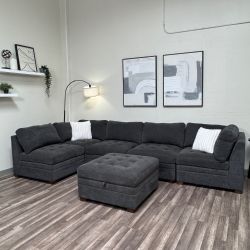 Thomasville Modular Gray Sectional Couch DELIVERY WITHIN A WEEK