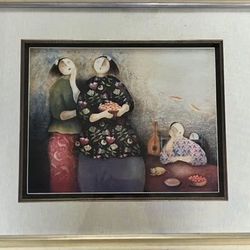  “Awaiting Festival”. Color Etching by Malaysian Artist Eng Tay