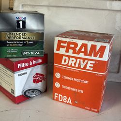 3 NEW oil filters Still in box