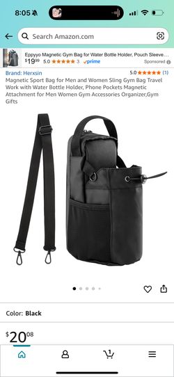 Magnetic Sport Bag for Men and Women Sling Gym Bag Travel Work with Water Bottle Holder, Phone Pockets Magnetic Attachment for Men Women Gym Accessori