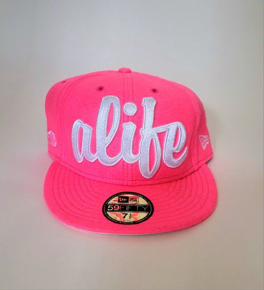 Limited Edition, Pink, Alife, 59Fifty, Tennis Fuzz, Flat Brim, Fitted Hat, 7.5