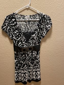 Classy Black And White Blouse