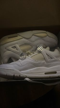 Air Jordan 4 Pure Money White Sneakers