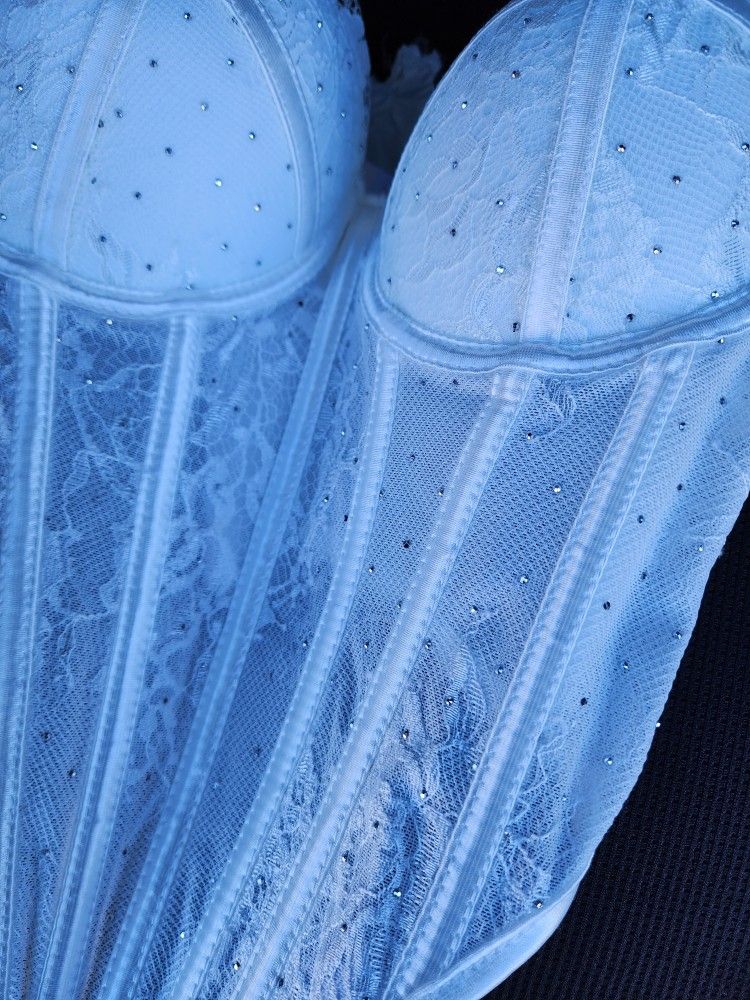 White Lace Corset Top