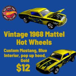 Hot Wheels vintage 1968 custom mustang