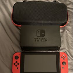 Red Nintendo Switch + Case