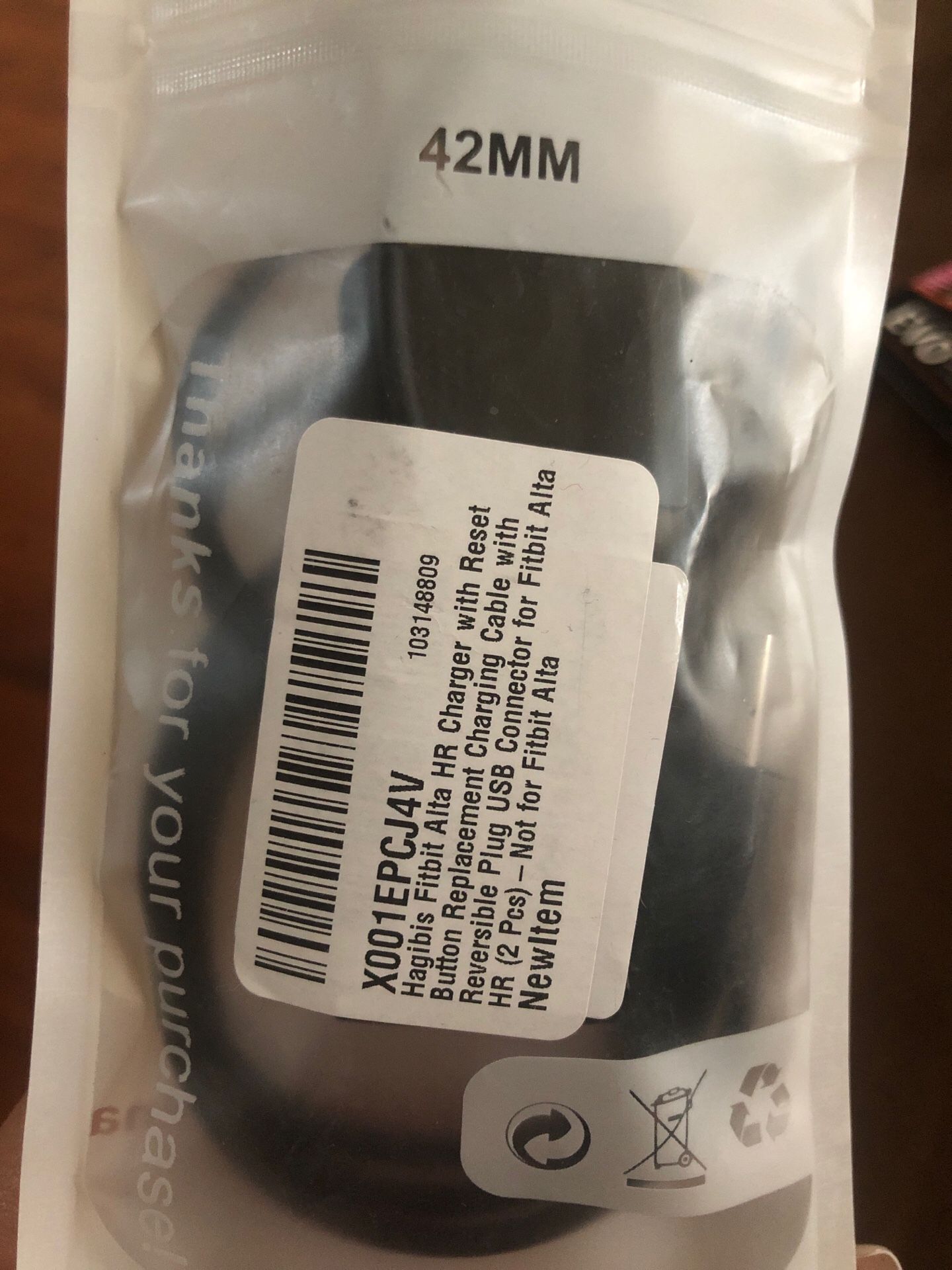 Hagibis fitbit Alta HR charger w/ reset button replacement