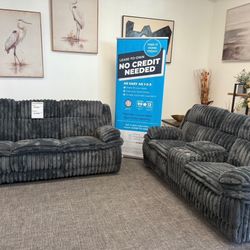 Some & Love Seat Dark Gray Corduroy