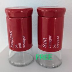 Salt And Pepper Shakers Set - Free, New