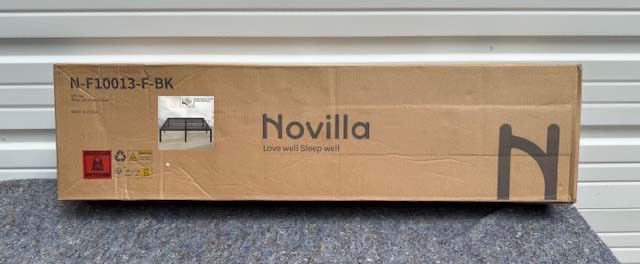 New, Firm, Novilla Full Size 14 inch Platform Bed Frame, No Box Spring Needed, Easy Assembly