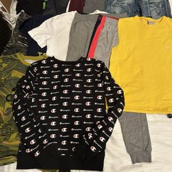 Boys Size 14/16 Mixed 13 Piece Lot Jeans Shorts Sweatshirt Tees Sweatpants   To include: Nike tank top (marks on the side) Adidas graphic tee Champion