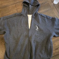 Mickey Mouse Zip Hoodie Size Large