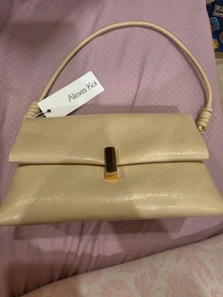 Alexa Koi Cream Leather Flap Handbag